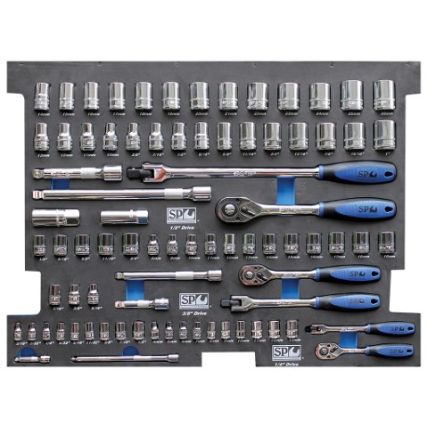 SP - EVA TOOLKIT 81PC METRIC/SAE SOCKET & ACCESSORIES